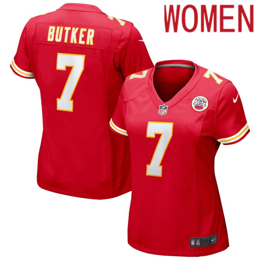 Women Kansas City Chiefs 7 Harrison Butker Nike Red Game NFL Jersey